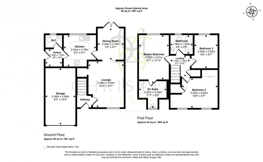 Floorplan for Larkspur Drive, Evesham