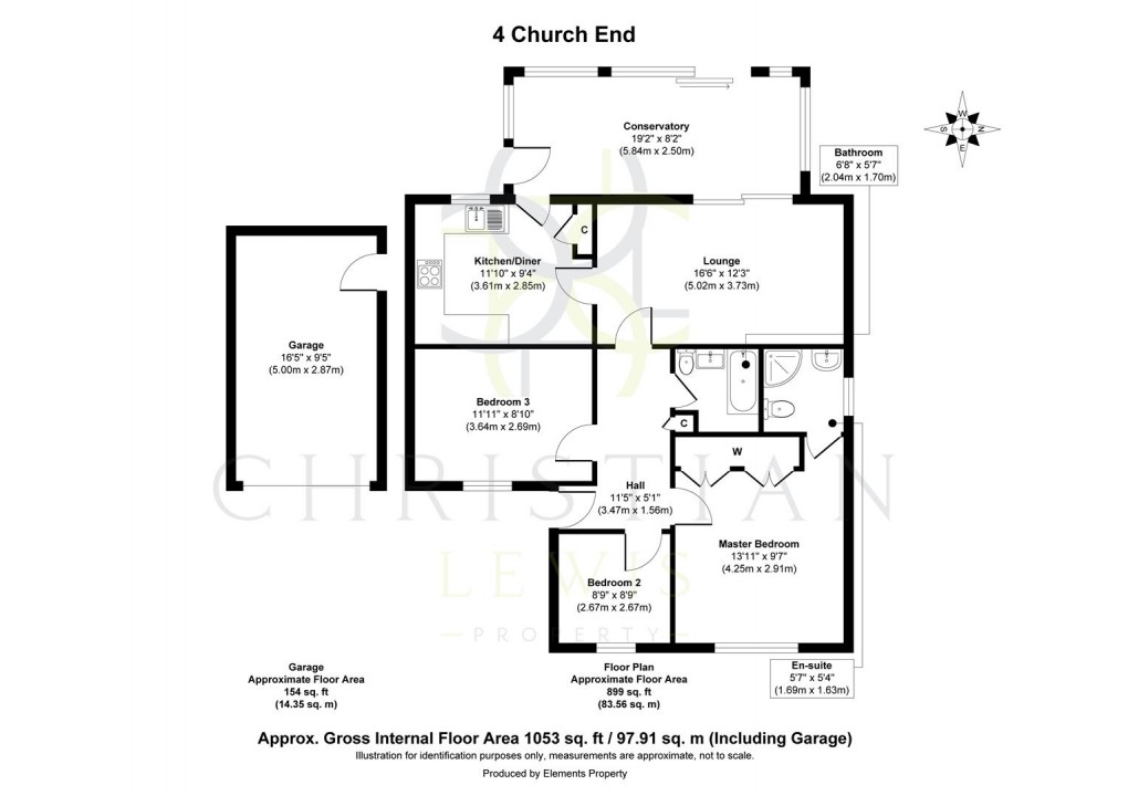 Floorplan for Church End, Badsey, Evesham