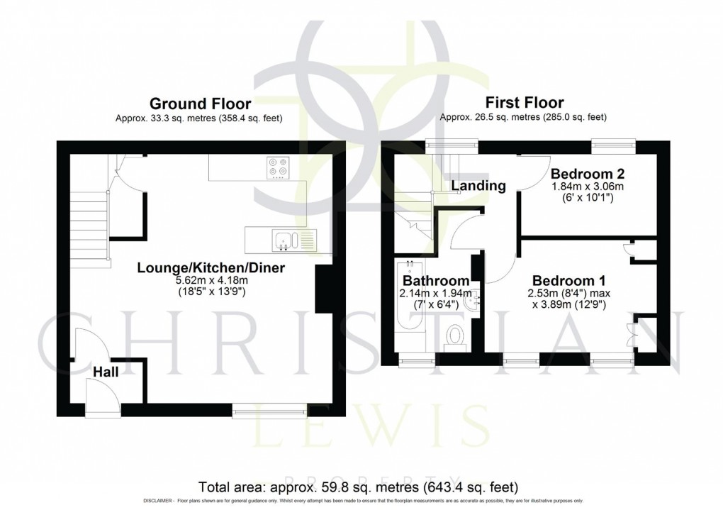 Floorplan for Bridge Street, Pershore