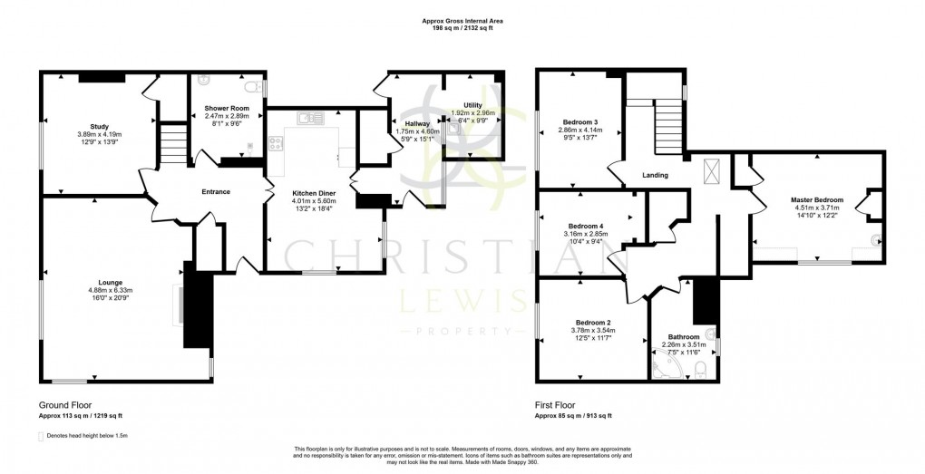 Floorplan for Drinkwater Lane, Bretforton, Evesham