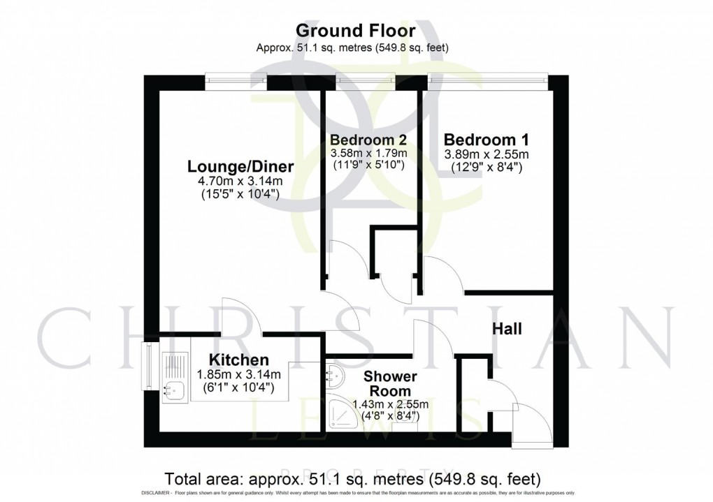 Floorplan for Ganderton Court, Pershore