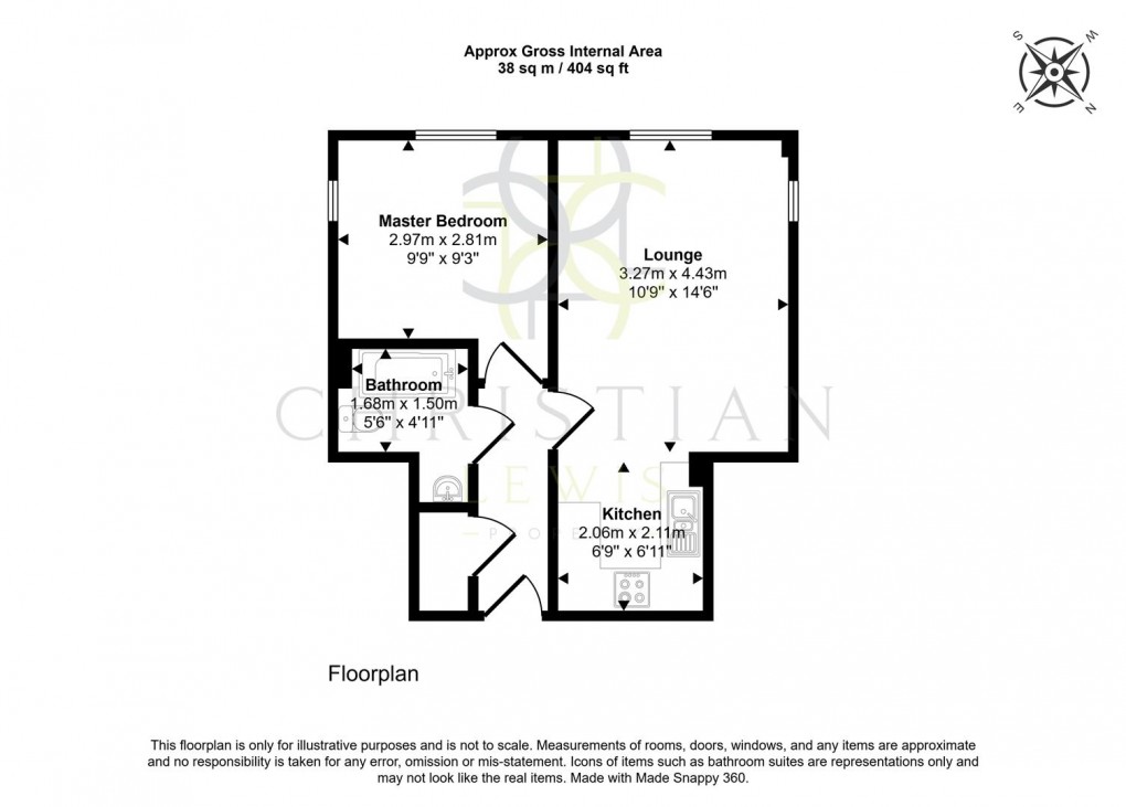 Floorplan for Waterside, Evesham