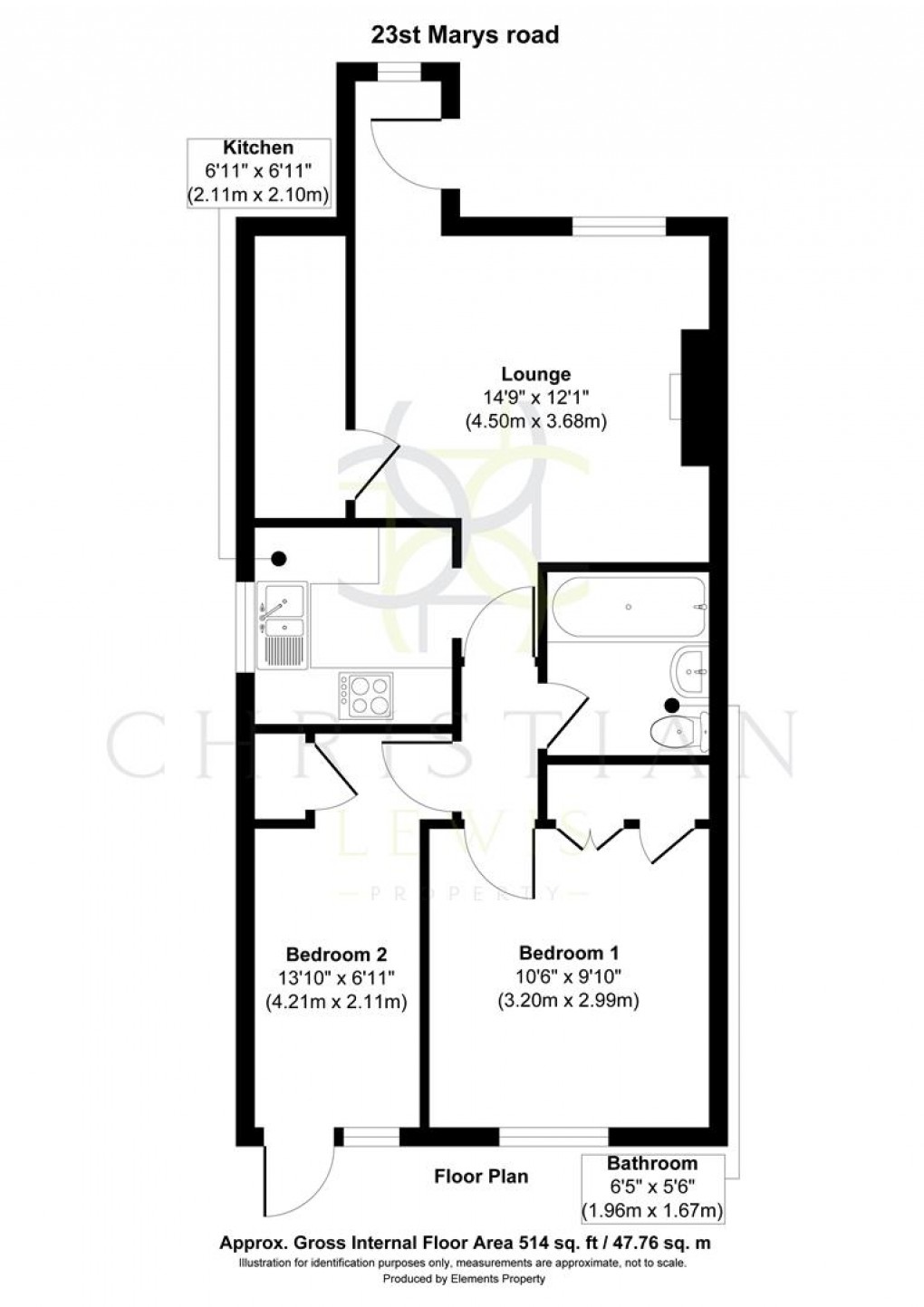 Floorplan for St. Marys Road, Evesham