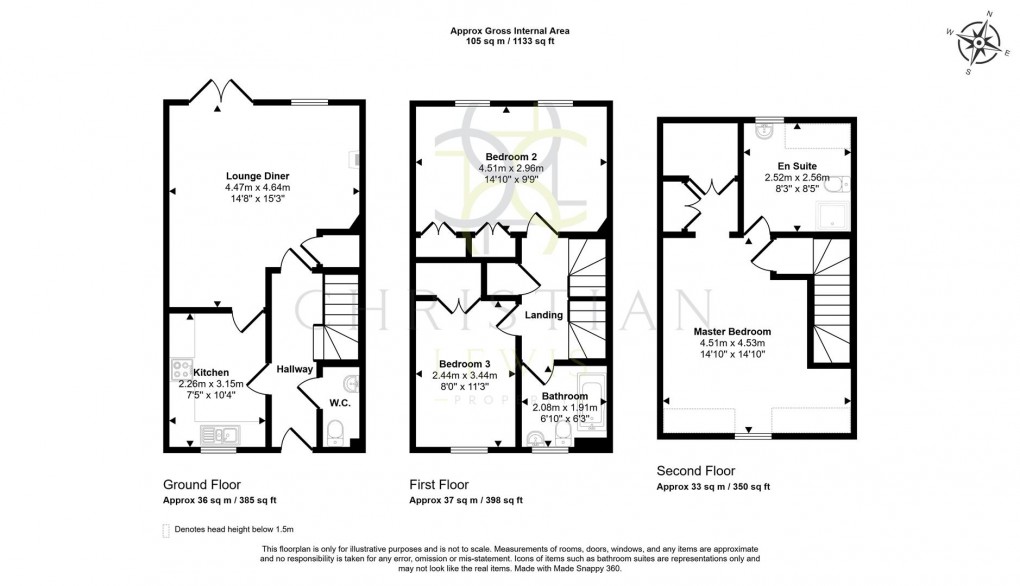 Floorplan for Clarks Hill Rise, Evesham