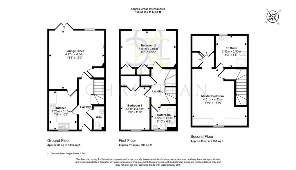 Floorplan for Clarks Hill Rise, Evesham