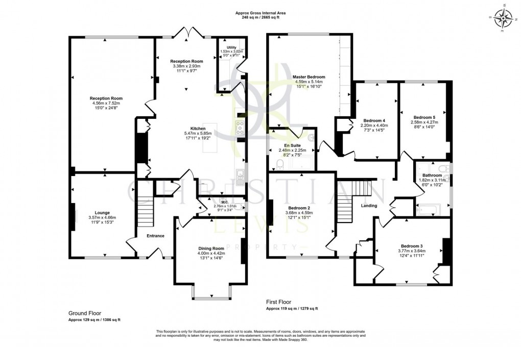 Floorplan for Greenhill, Evesham