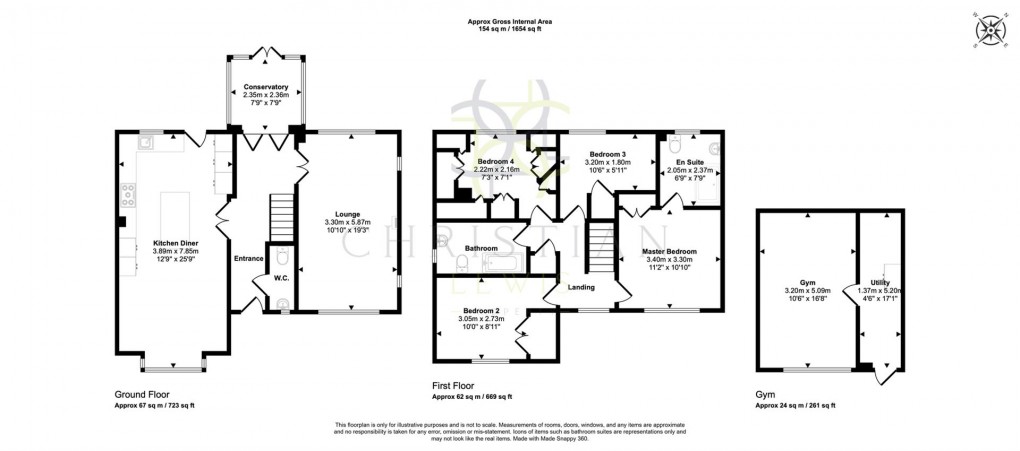 Floorplan for Clyde Avenue, Evesham