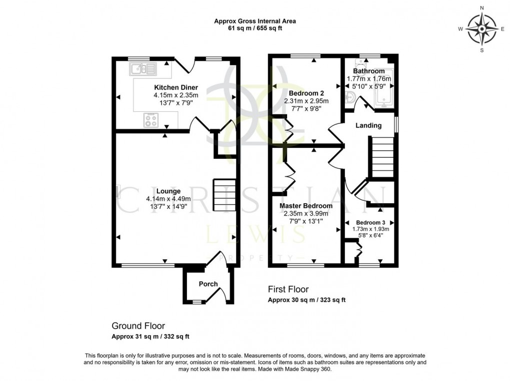 Floorplan for Larkspur Drive, Evesham