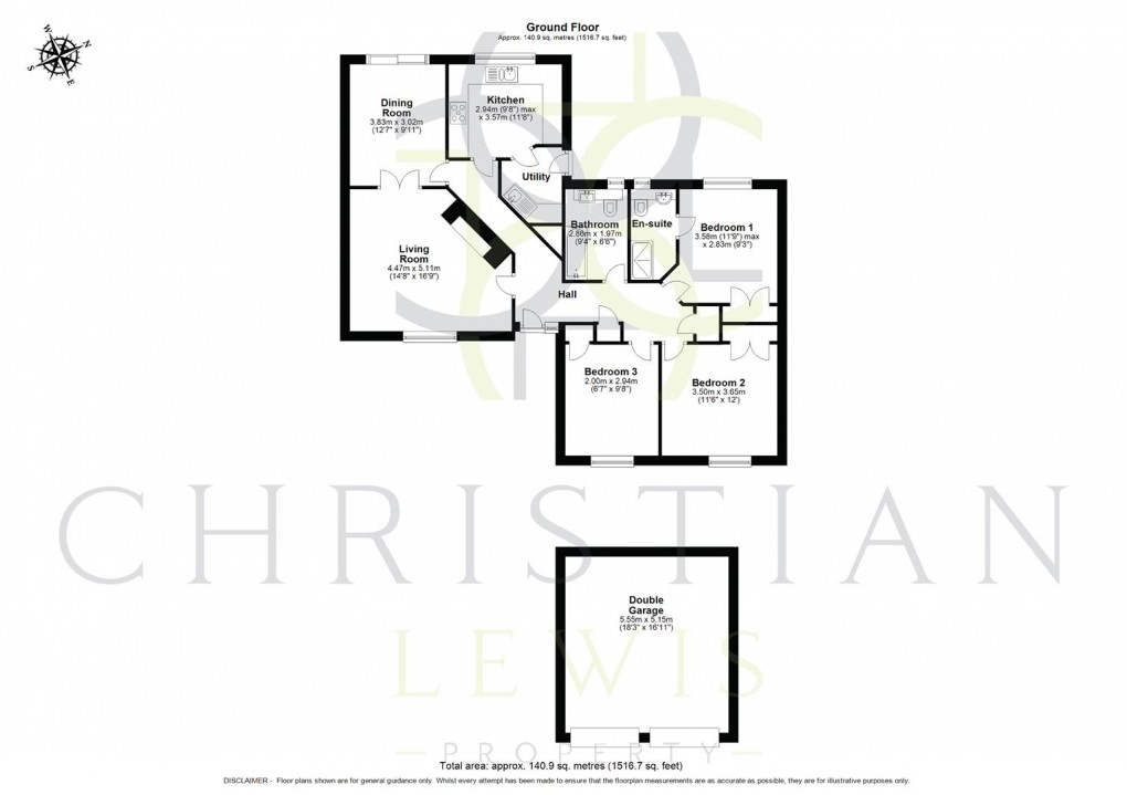 Floorplan for The Acre, Defford, Worcester