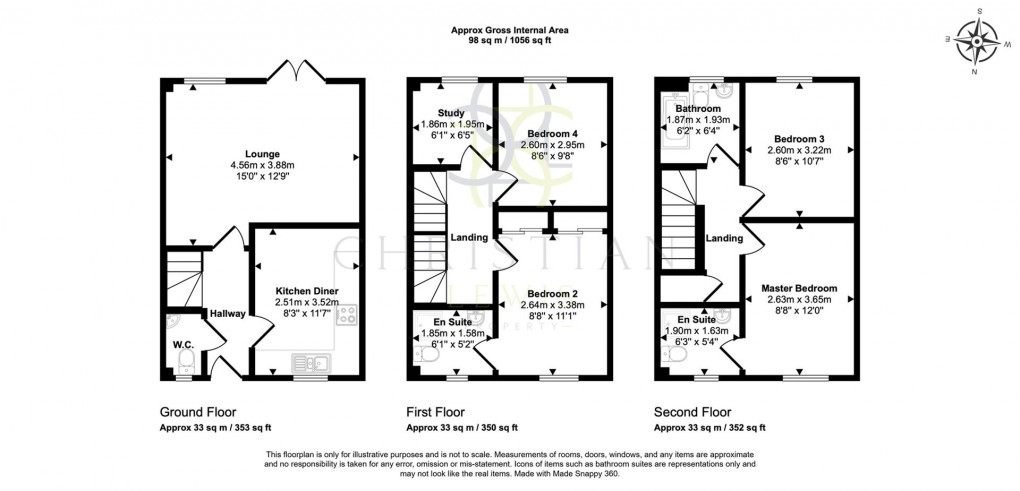 Floorplan for Robins Corner, Evesham