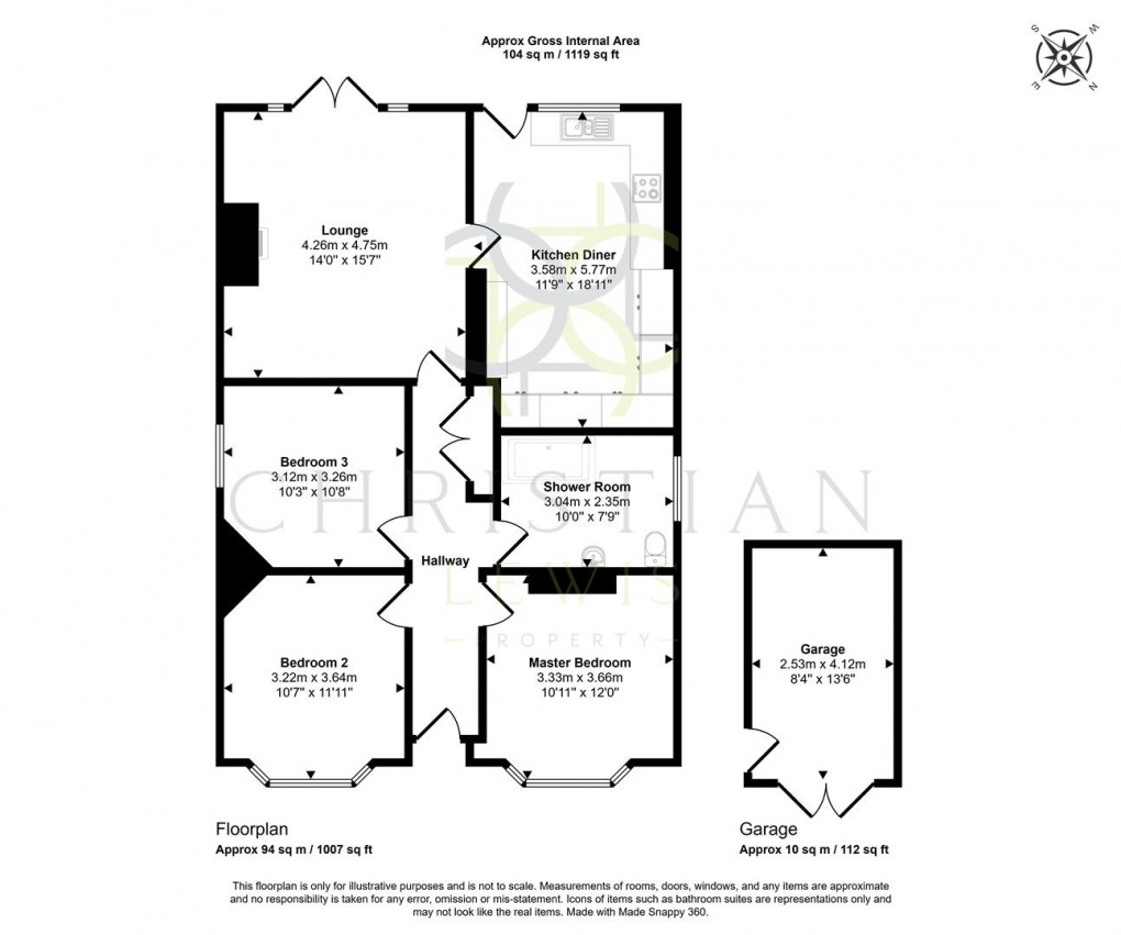 Floorplan for Leamington Road, Broadway