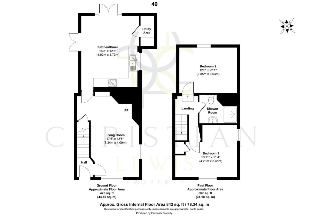 Floorplan for Main Street, Bretforton, Evesham