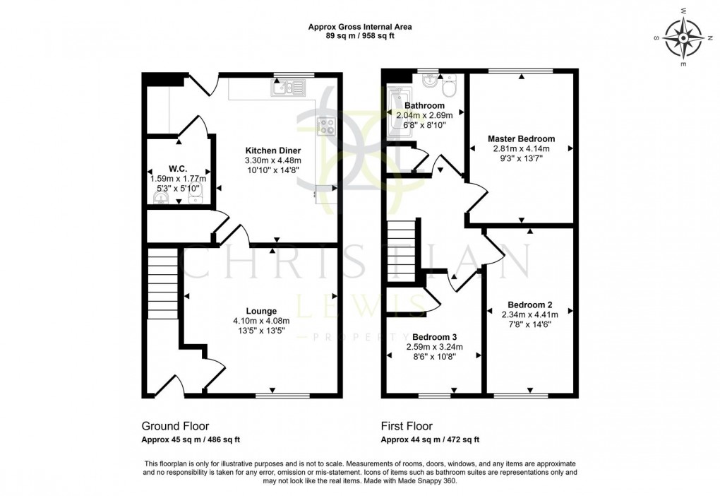 Floorplan for Welland Fields, Evesham
