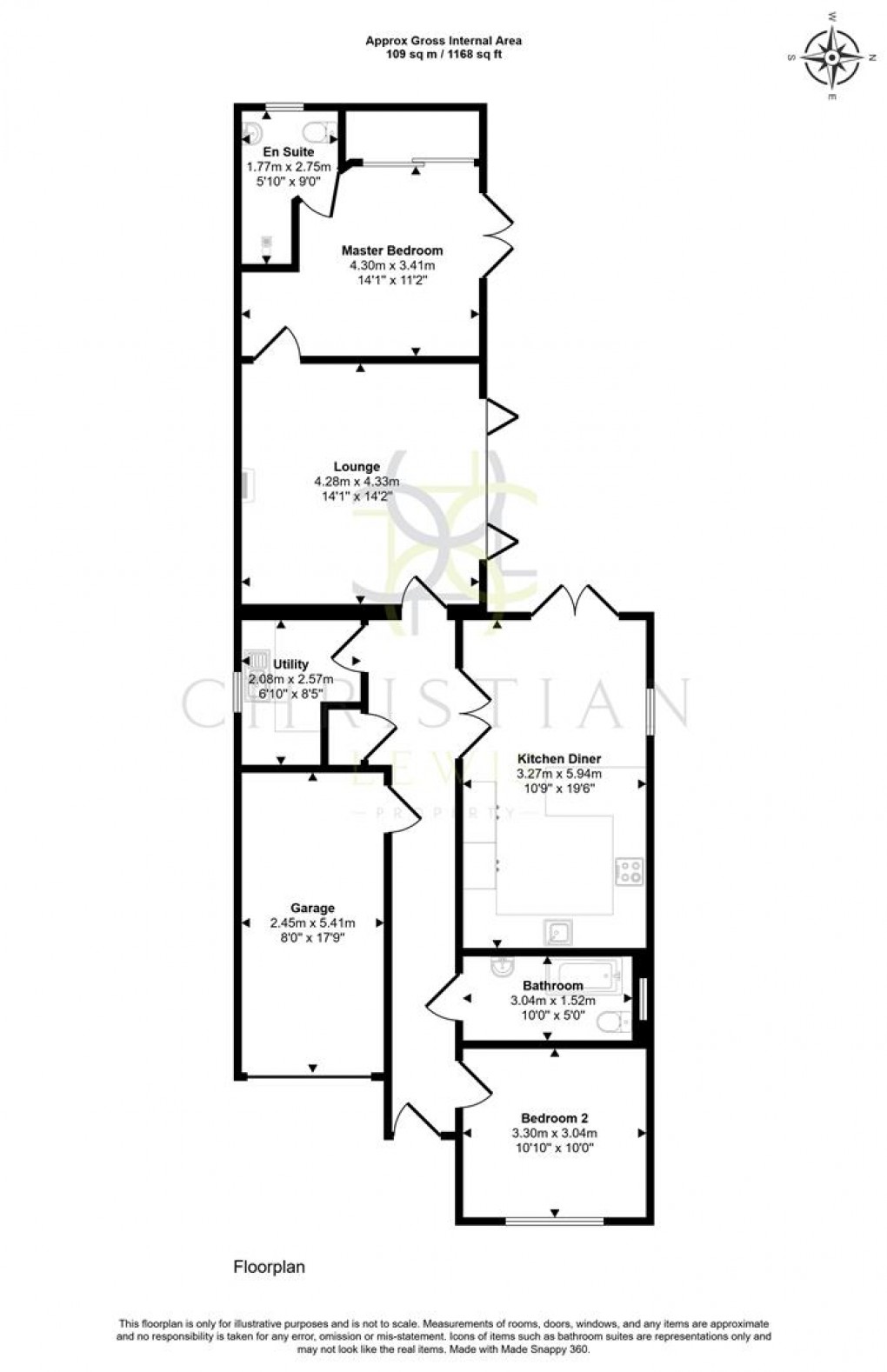 Floorplan for Sycamore Avenue, Evesham