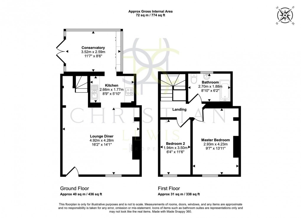 Floorplan for Boat Lane, Offenham, Evesham
