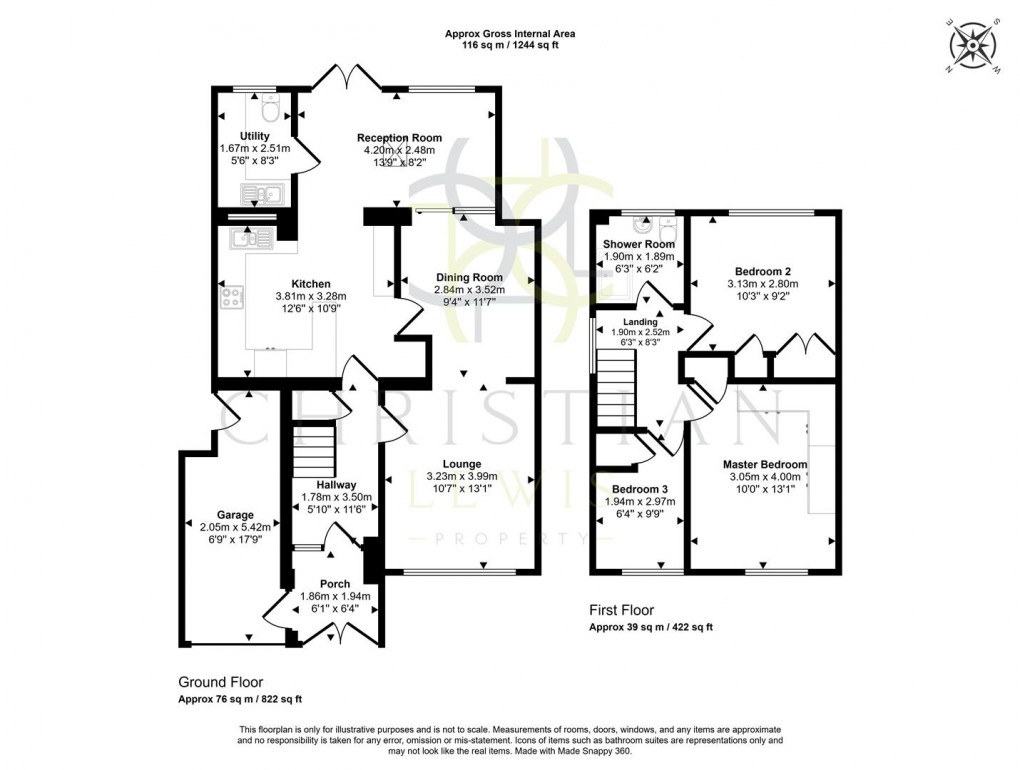 Floorplan for French Close, Pershore