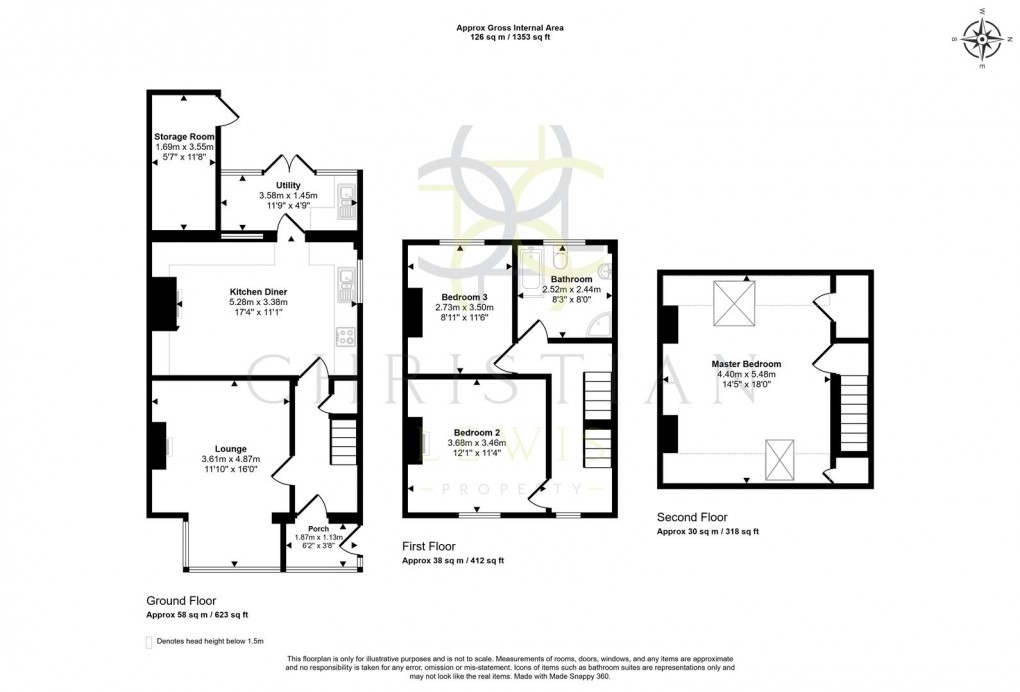 Floorplan for Crest Hill, Harvington, Evesham