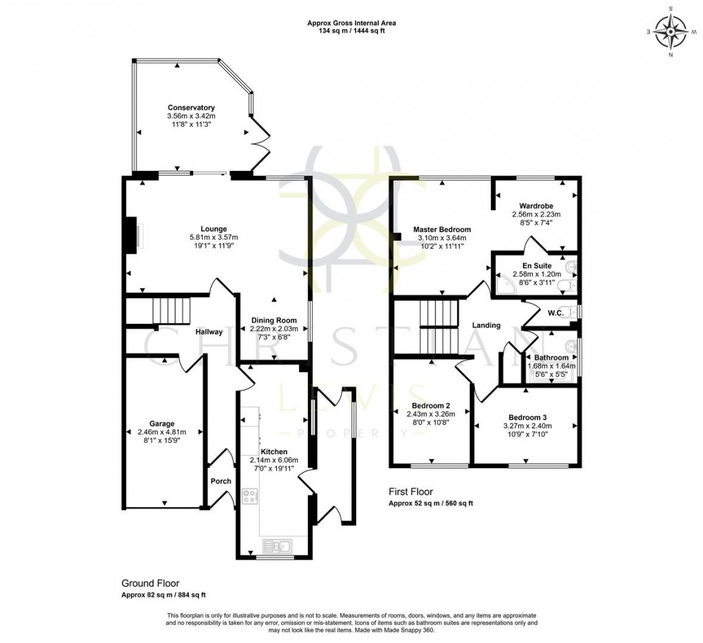 Floorplan for Sands Lane, Badsey, Evesham