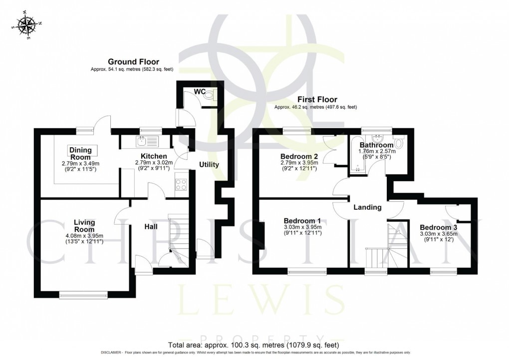 Floorplan for Withy Trees Road, South Littleton, Evesham