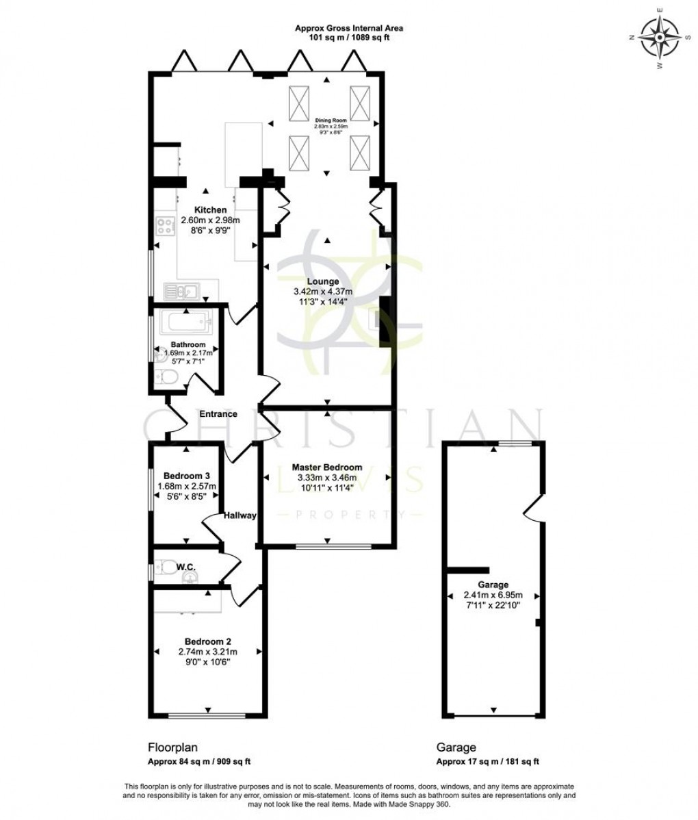 Floorplan for Charlton Close, Evesham