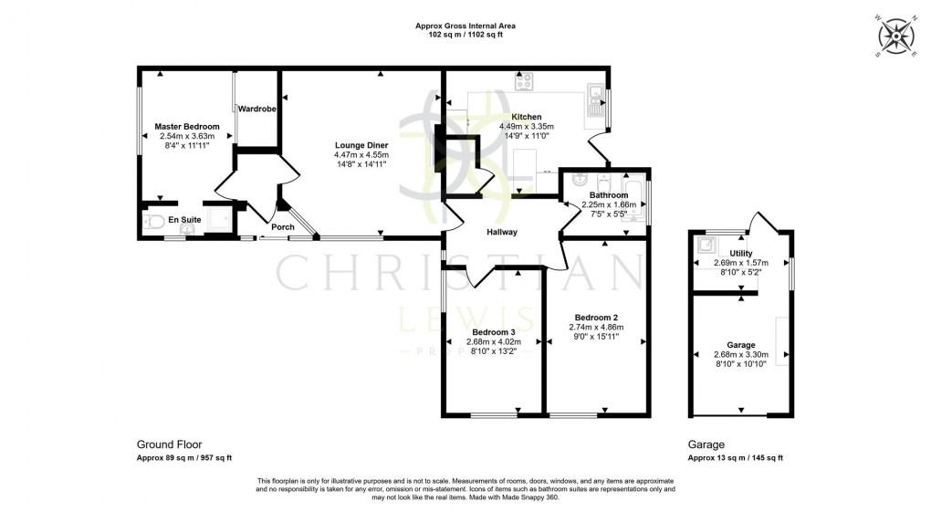 Floorplan for Owletts End, Evesham
