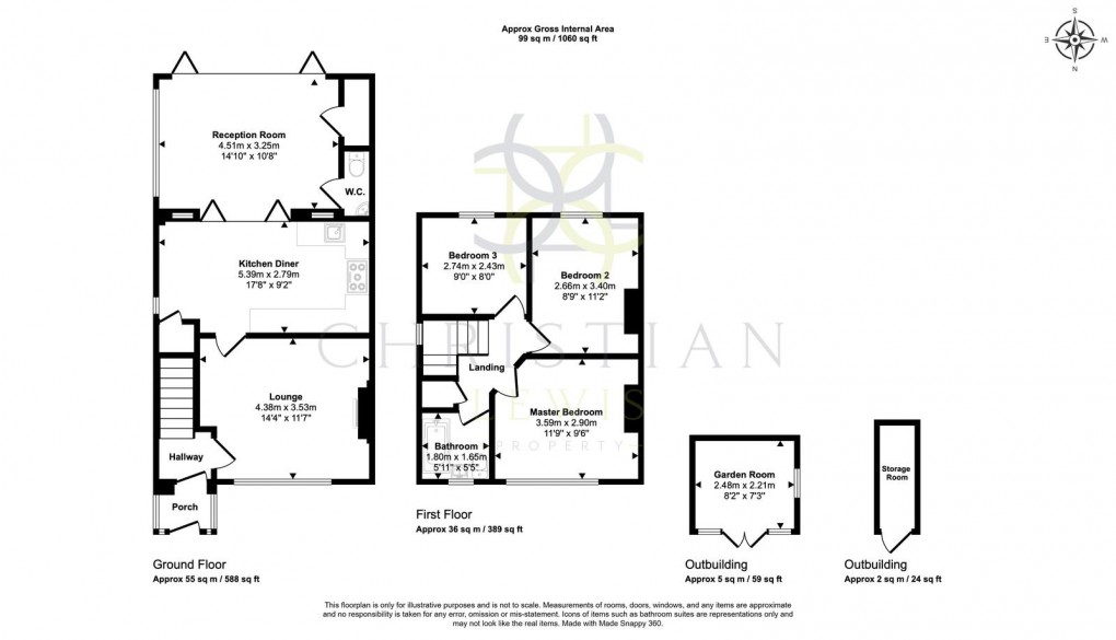 Floorplan for Atch Lench Road, Church Lench