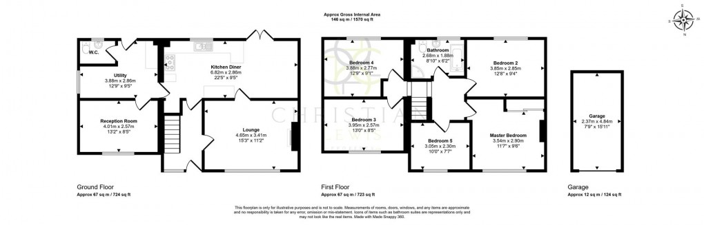 Floorplan for Withy Trees Road, South Littleton, Evesham