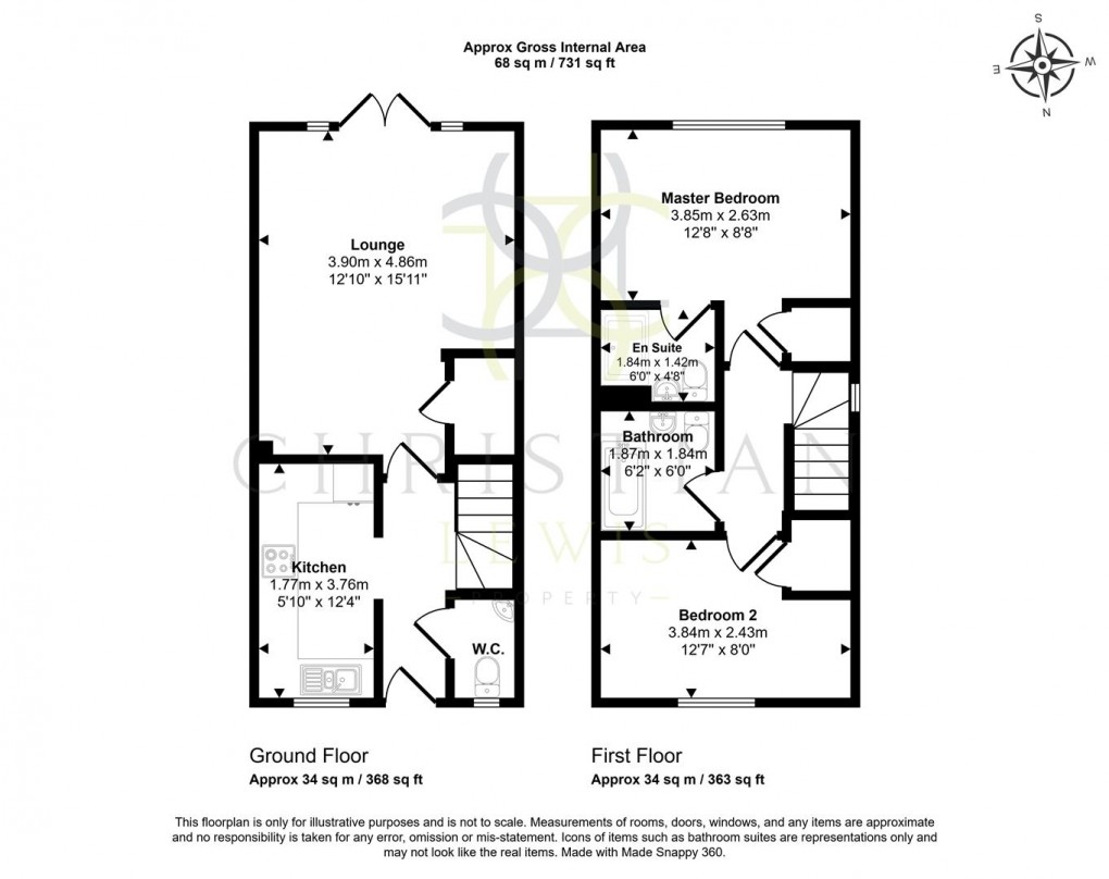 Floorplan for Spiers Crescent, Evesham