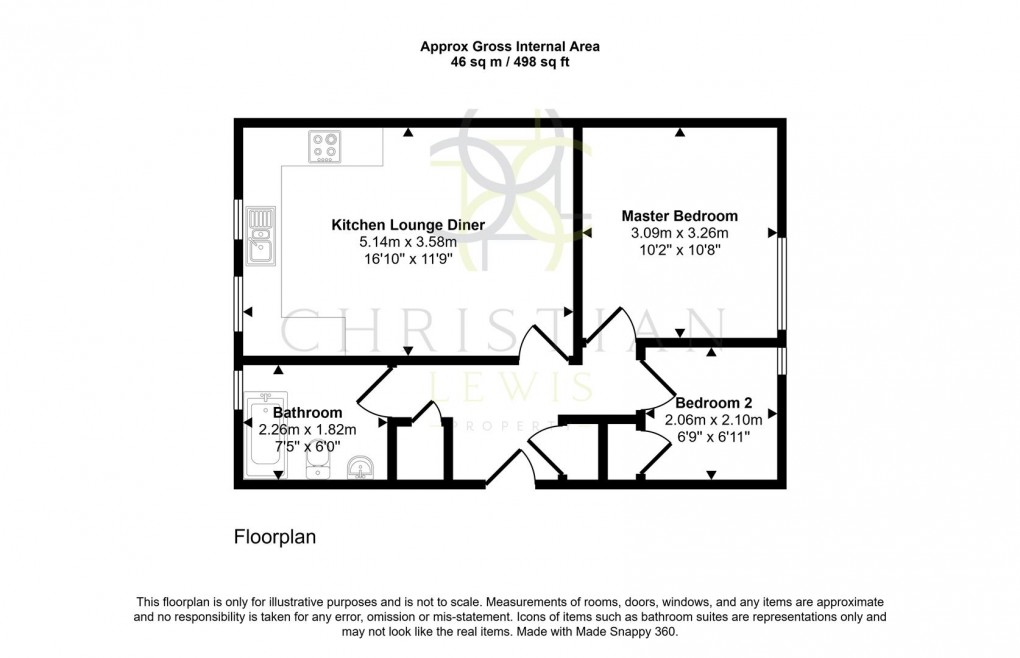 Floorplan for King George Way, Pershore