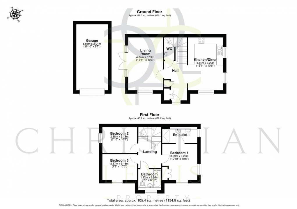 Floorplan for 18, Wellington Road, Honeybourne, Worcestershire,