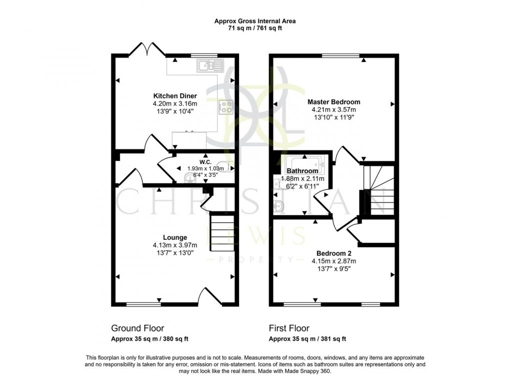Floorplan for Bowbrook Meadow, Pershore