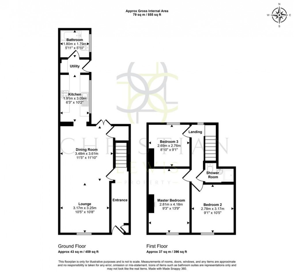 Floorplan for Cambria Road, Evesham