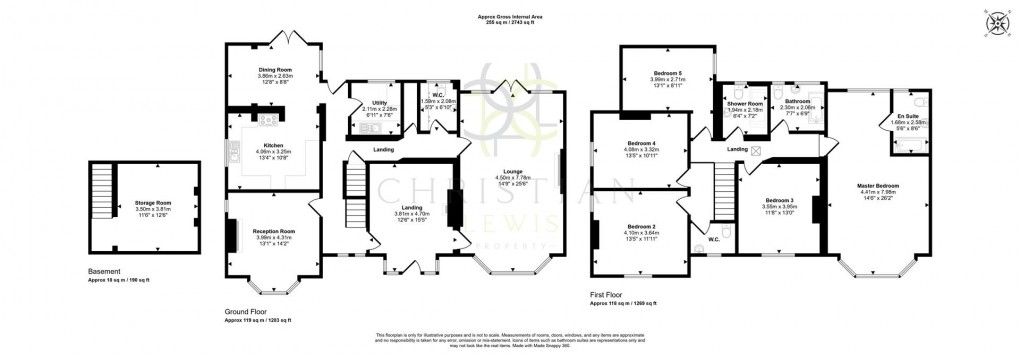 Floorplan for Broadway Lane, Fladbury, Pershore