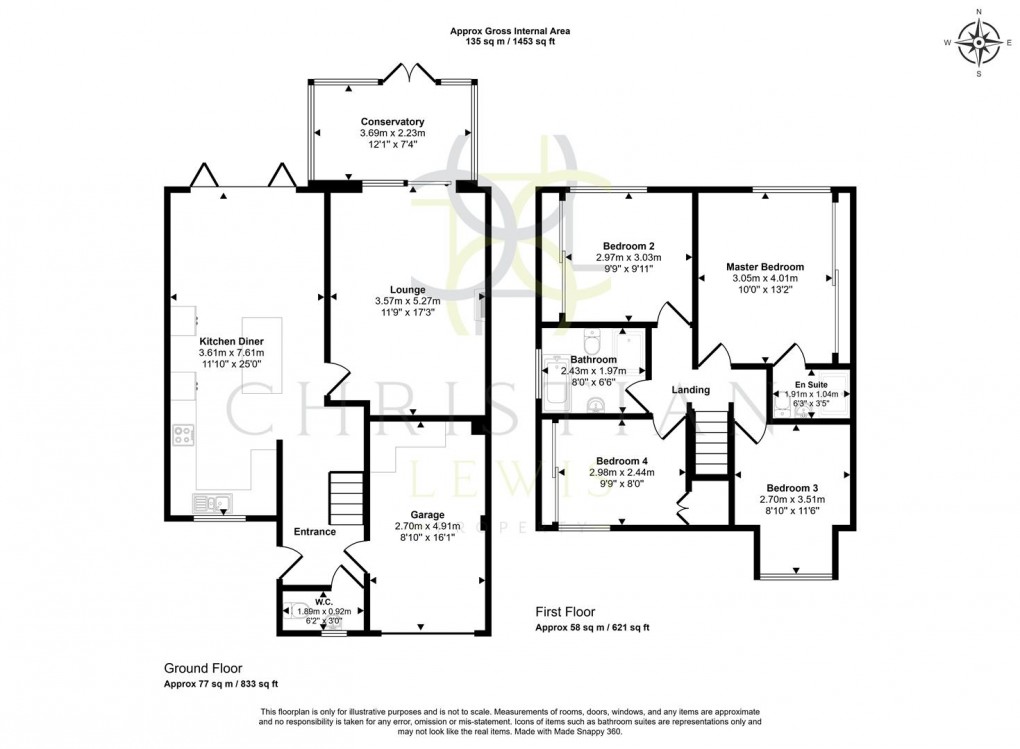 Floorplan for Birlingham Close, Pershore