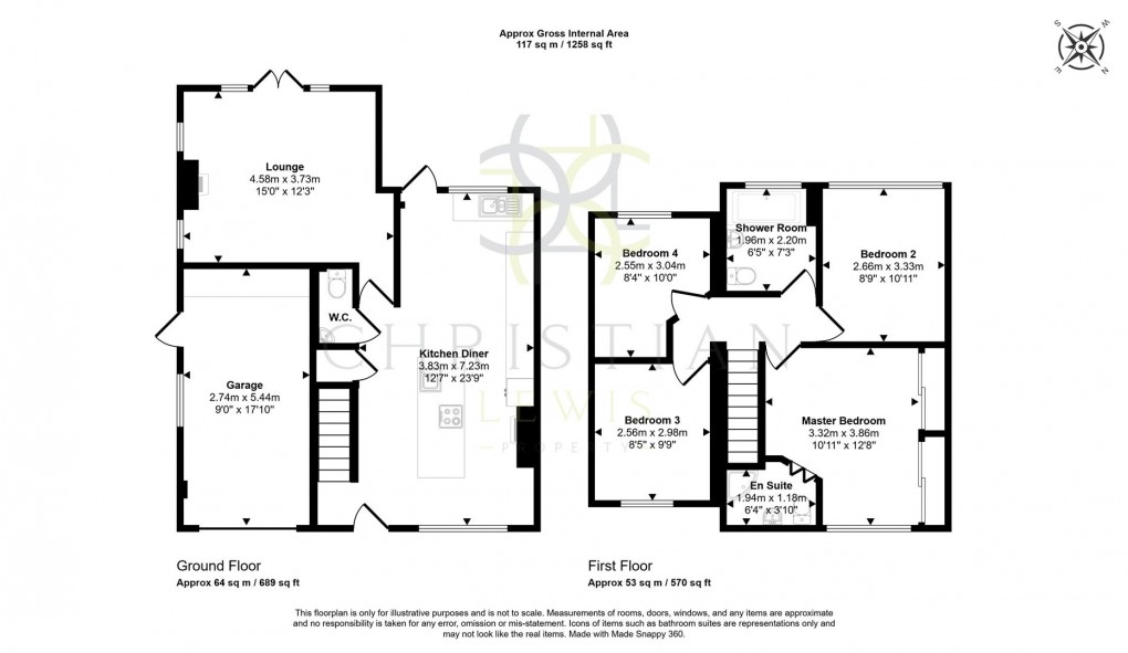 Floorplan for Cherry Orchard, Pershore