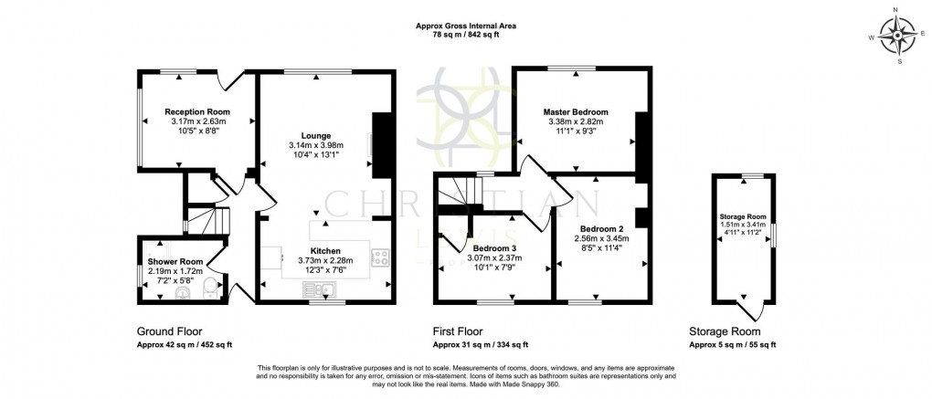 Floorplan for Worcester Road, Chadbury, Evesham