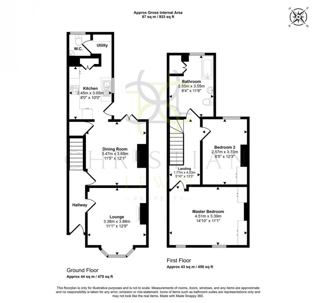Floorplan for Montfort Street, Evesham