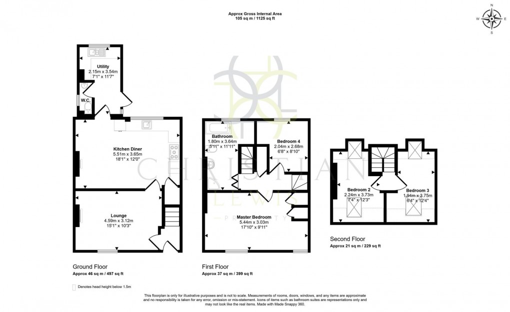 Floorplan for Fairfield Road, Evesham