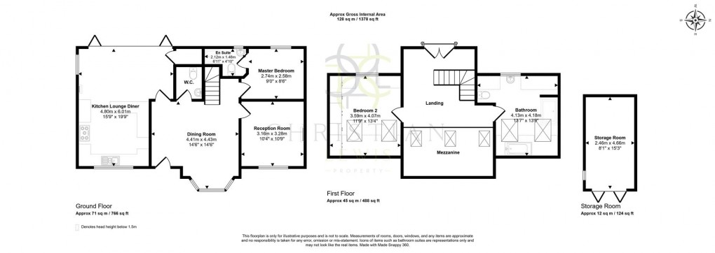 Floorplan for Greenborne, Broadway Road, Childswickham