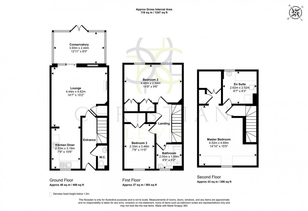 Floorplan for Clarks Hill Rise, Evesham