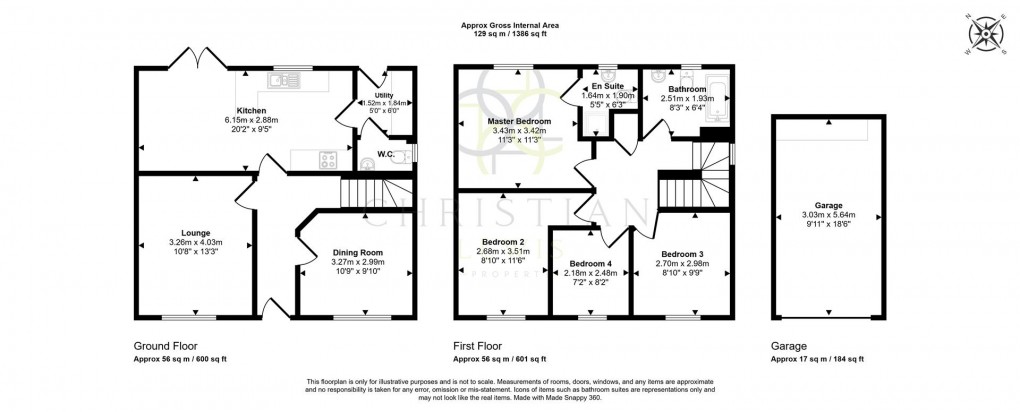 Floorplan for Snaffle Way, Evesham
