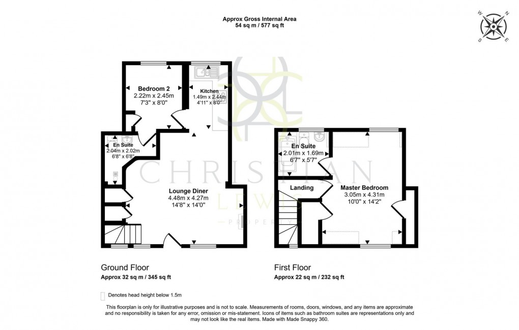 Floorplan for Brookside, Evesham