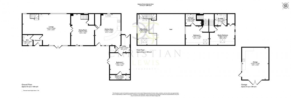 Floorplan for Brook Lane, Cropthorne, Pershore