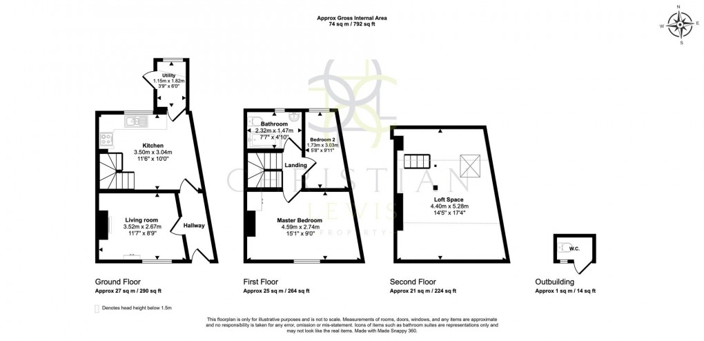 Floorplan for High Street, Pershore