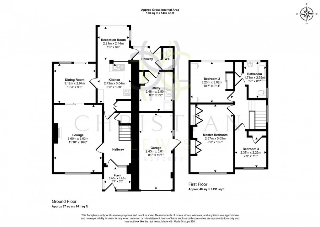 Floorplan for Highfield Road, Evesham
