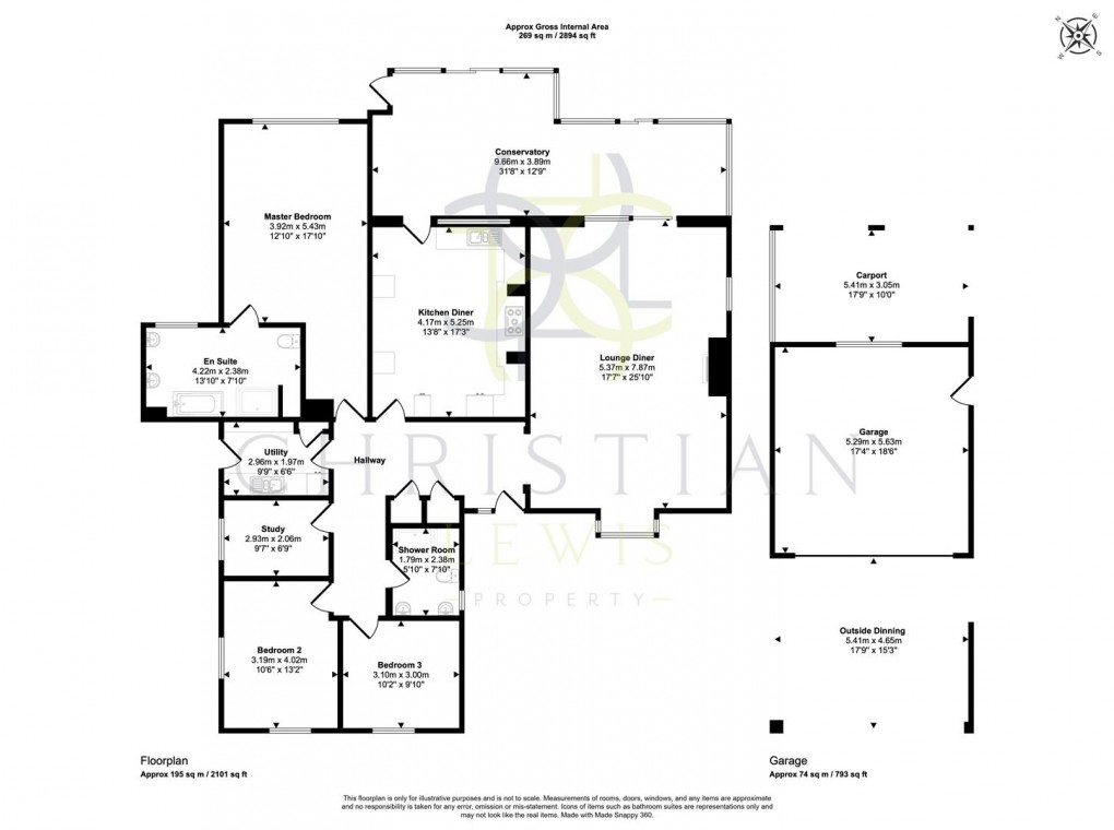 Floorplan for Longdon Court, Wickhamford, Evesham