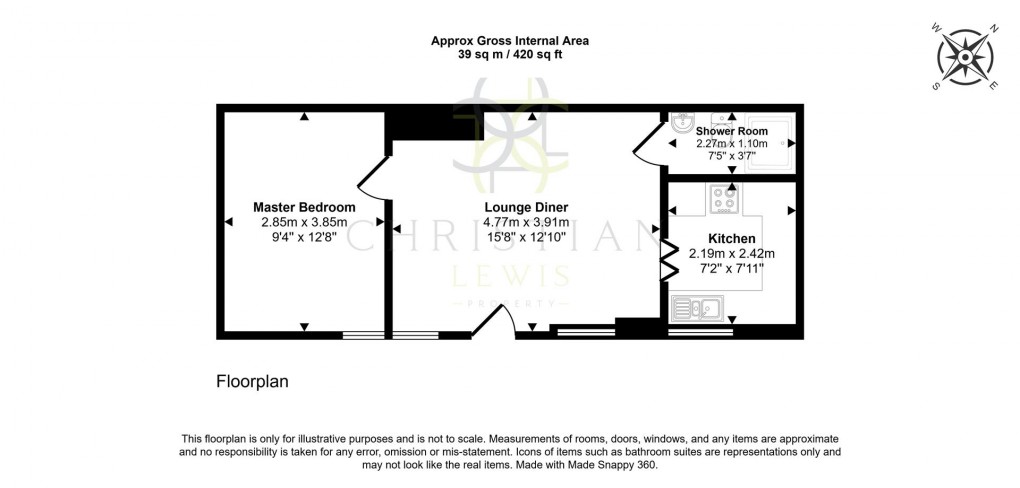 Floorplan for High Street, Pershore