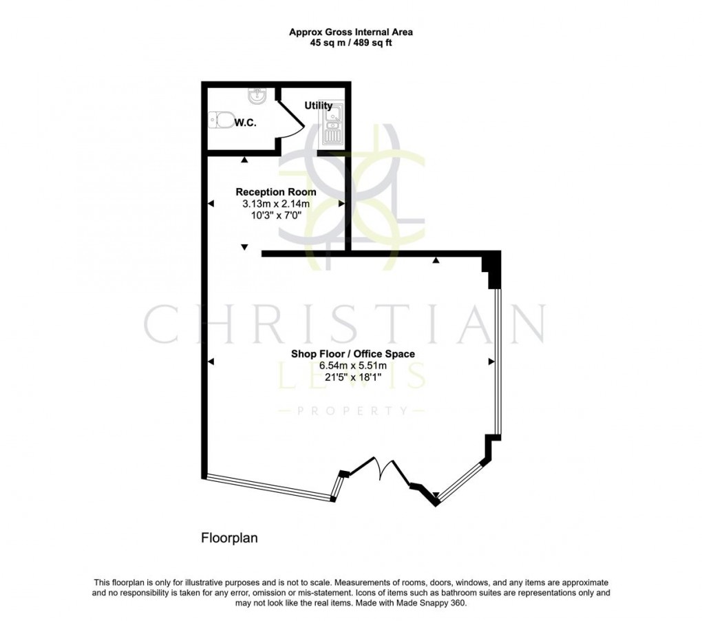 Floorplan for High Street, Pershore