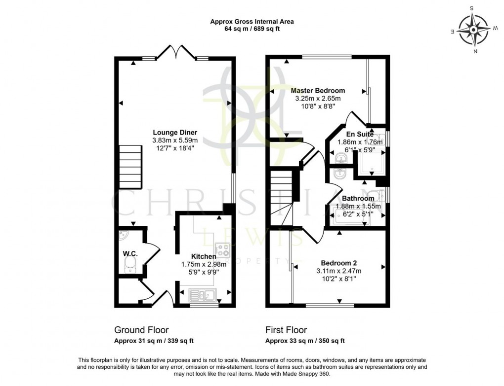 Floorplan for Laxton Crescent, Evesham
