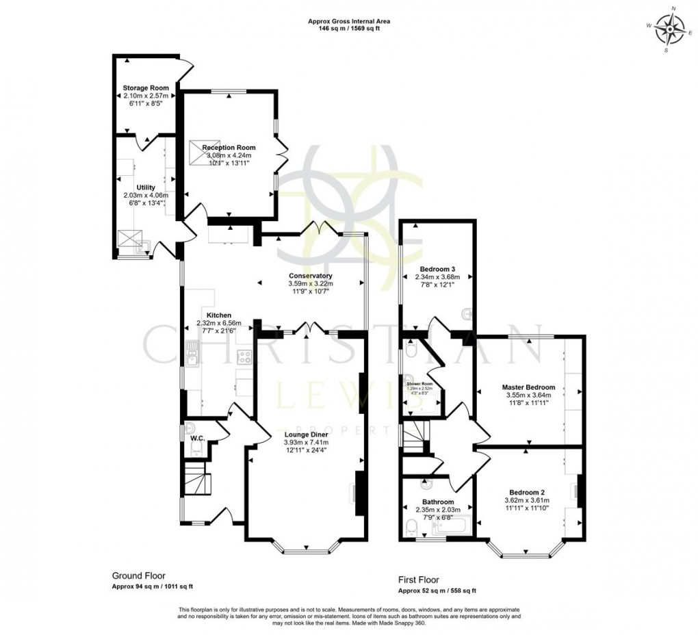 Floorplan for Collinsfield, Evesham